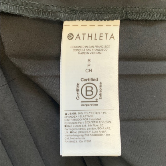 New with Tags Athleta Swing Forward Pleated Black Tank Top Size Small - Picture 9 of 9